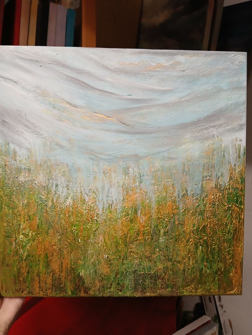 Dipinti: Originalgemälde, Abstrakte Landschaft, Leinwand 40x40 cm – Nuovo e nell'imballaggio originale da Beinwil am See venduto da Superchance 3