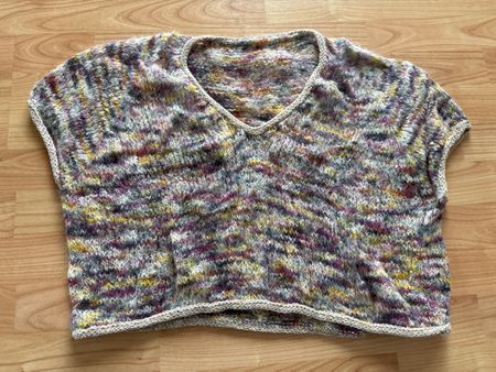 Handgestrickter Pulli, Grösse S/M, aus Suri-Alpaka