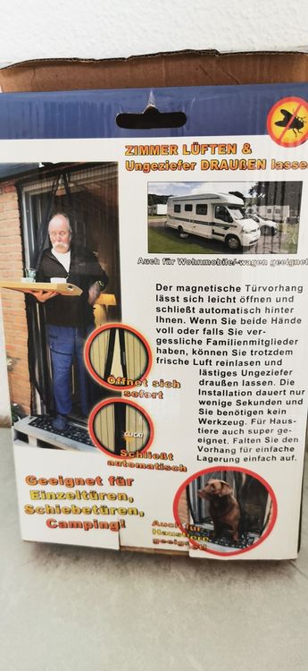 Falttürvorhang Mit Magnetverschluss 185 X 185 Cm Gefalteter