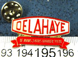 DELAHAY LE MANS WINNER PIN GLASIERT  30mm