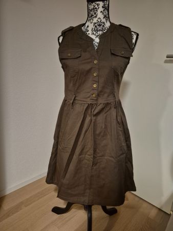 Sommerkleid Gr. 38 khaki grün NEU