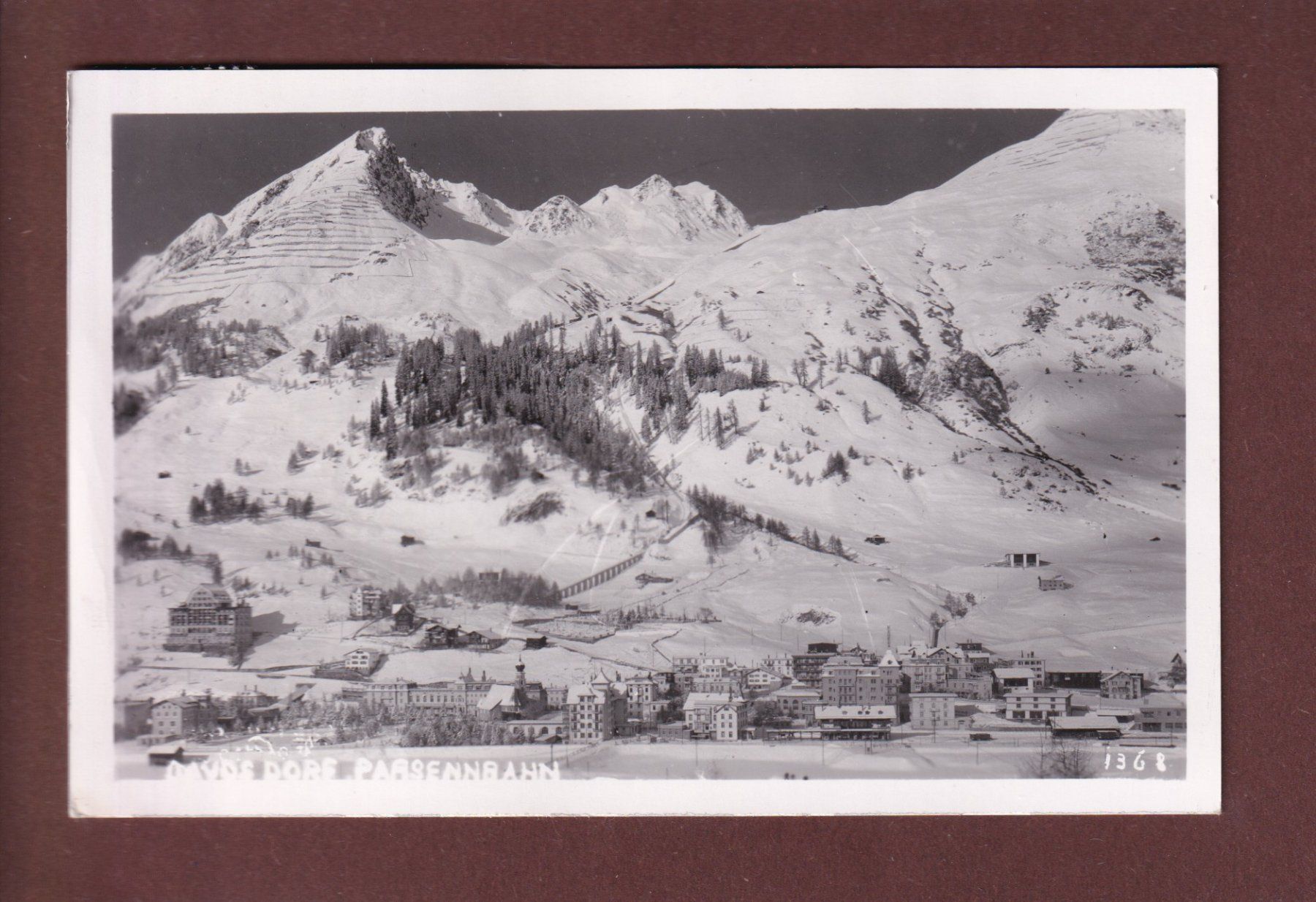 Cartoline postali: DAVOS-DORF - Parsennbahn - 1945 – Usato da Pully venduto da nicecards