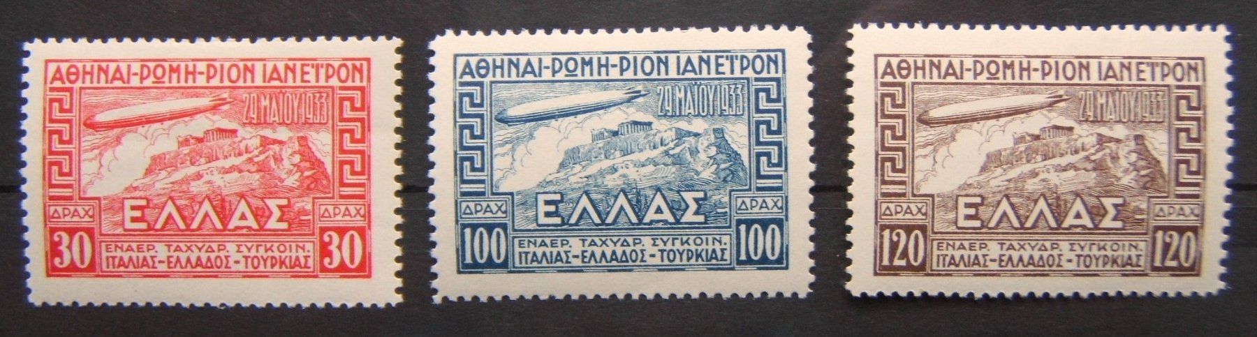 Tous les timbres: GRIECHENLAND ZEPPELIN FLUGPOST – D'occasion à Brunnen par Nonne04