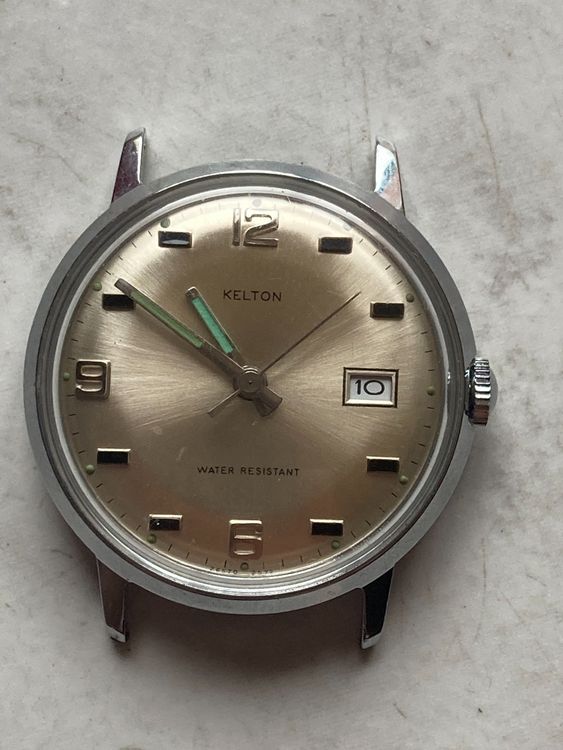 Montre Mécanique Vintage Unisexe KELTON - Aiguilles - Ne Fonctionne Plus (À Réparer)