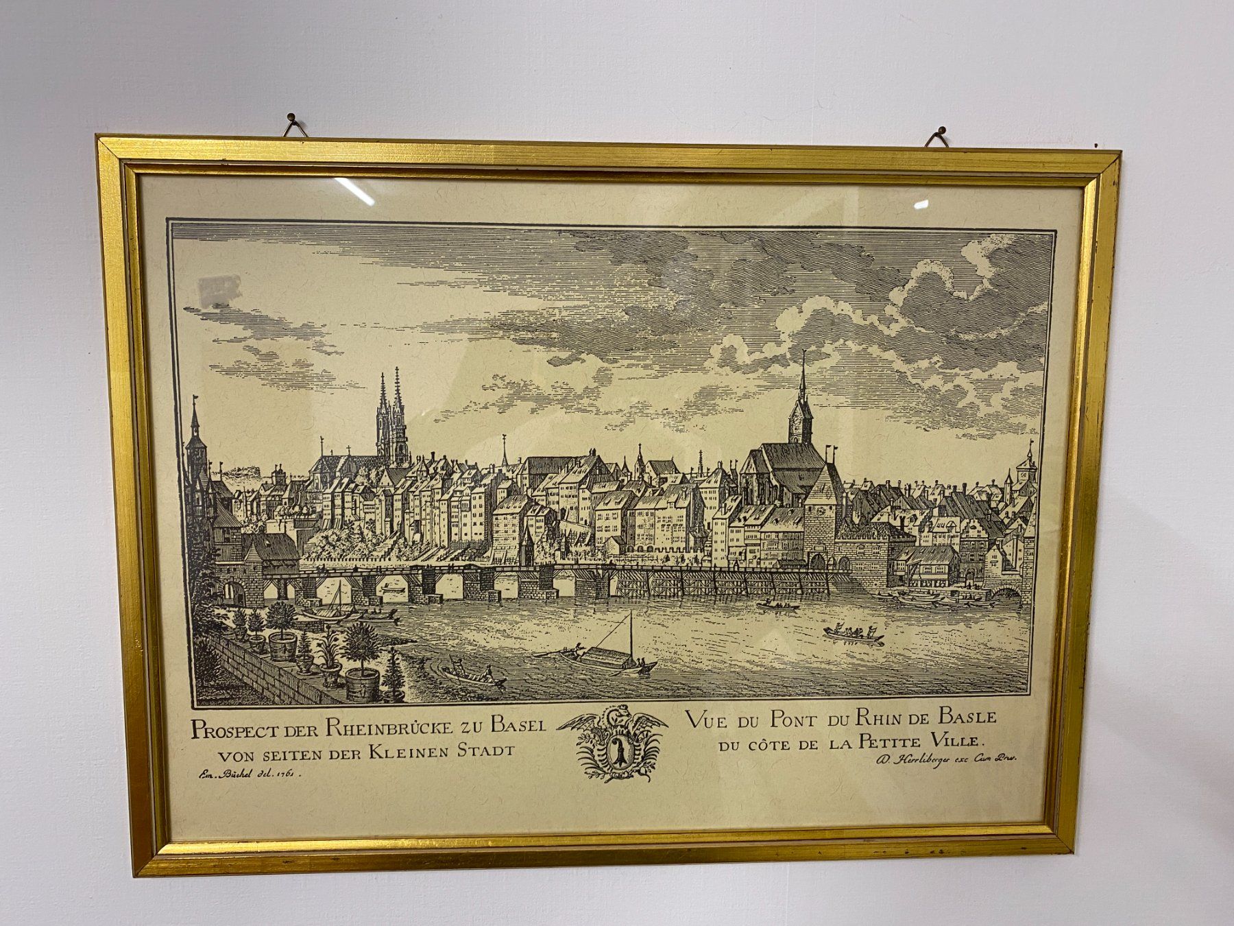 Incisioni: Rheinbrücke zu Basel – Usato da Schönenbuch venduto da Laubfrosch05
