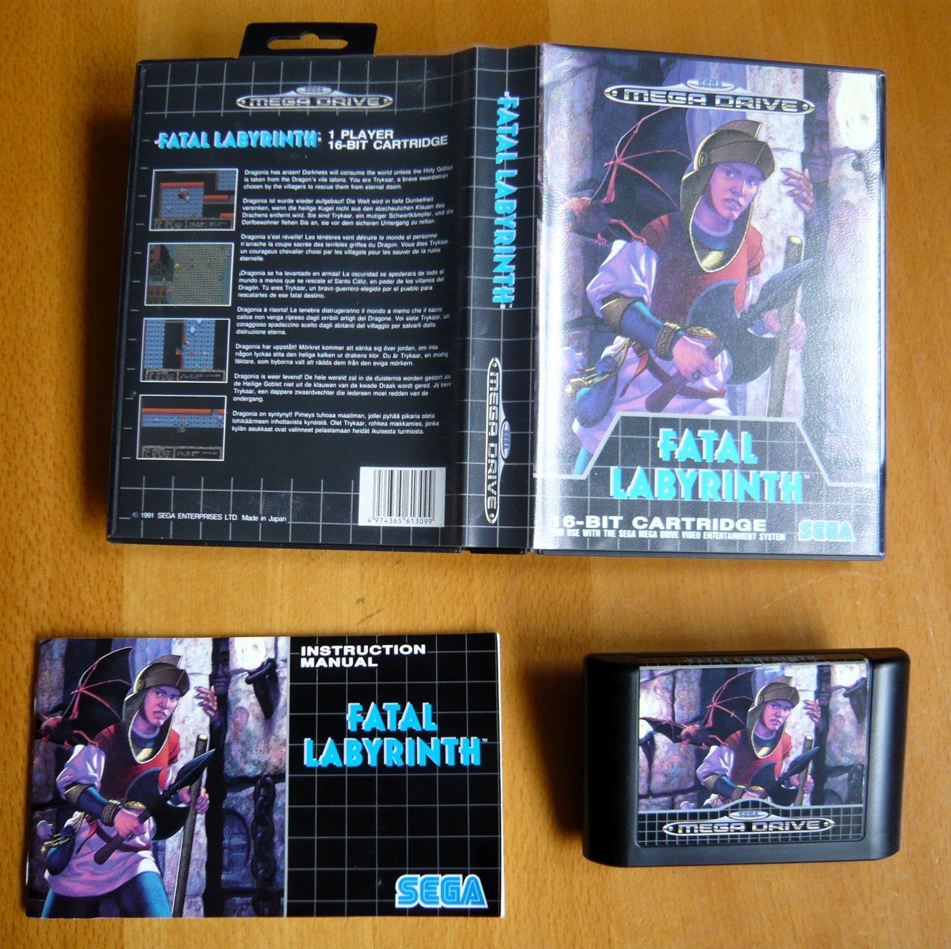 Sega Giochi: Mega Drive: Fatal Labyrinth - 1991 ! CIB ! Top état ! – Usato da Onex venduto da Jaguar1986 1