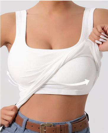 NEUES Top weiss mit integriertem BH Gr. S - 226405