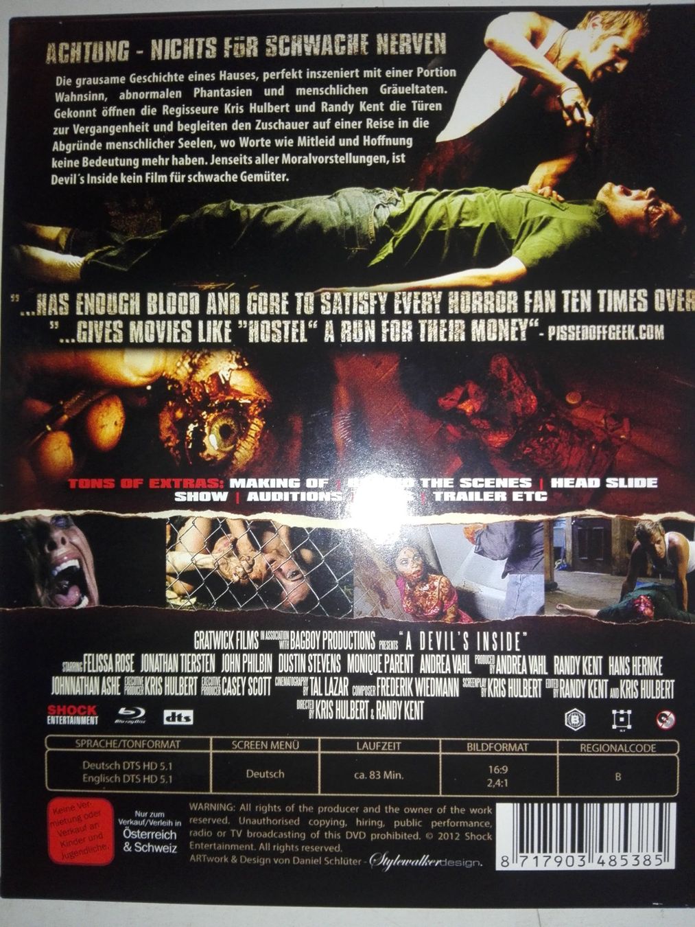 Tutti i DVDs: A Devil's Inside  (Uncut Edition)  D/E   2-Disc's    ©'2013 – Usato da St.Gallen venduto da elk2022 5