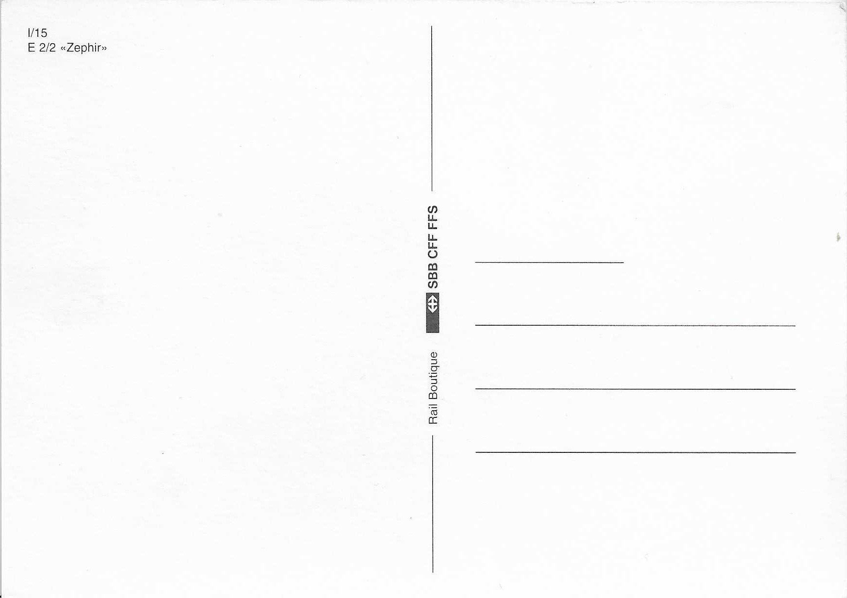 Cartoline postali: I/15 E 2/2 "Zephir" – Nuovo (secondo la descrizione) da Rothrist venduto da Stranglehold 1