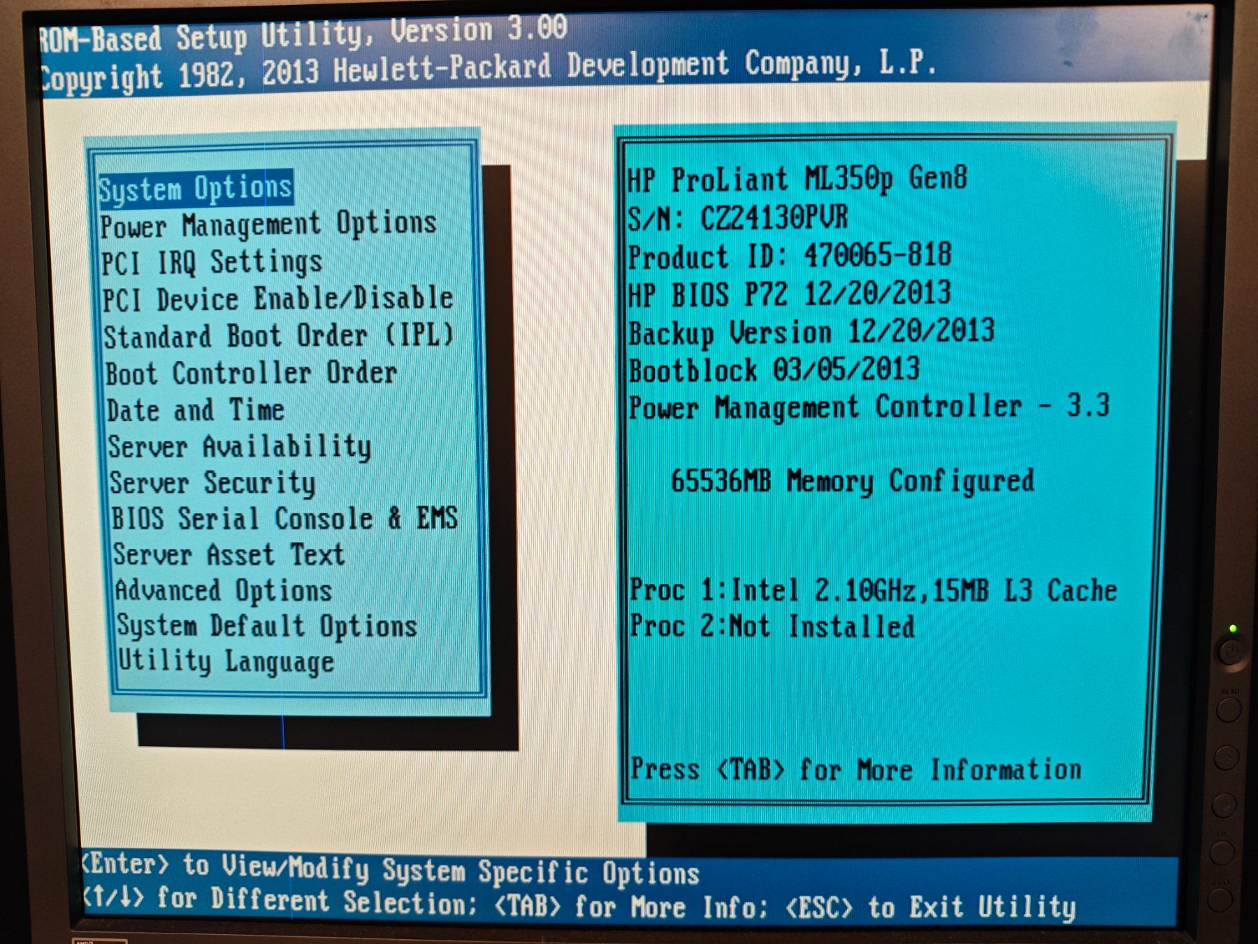 Hewlett Packard Server: HPE ML350p Gen8 Server – Usato da Zürich venduto da initfour 3