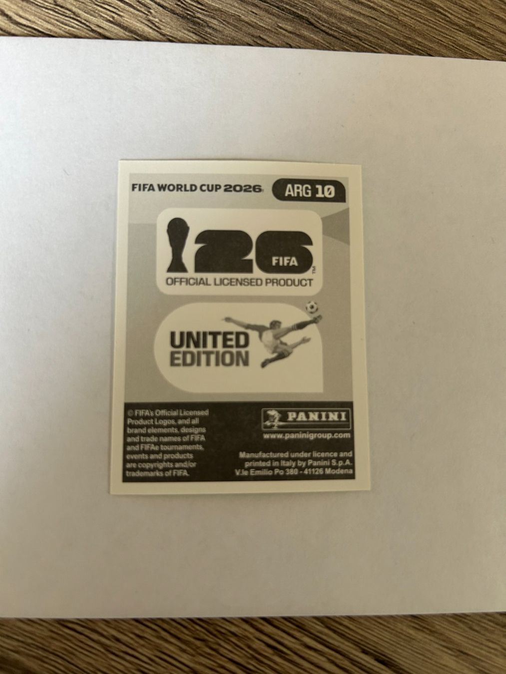 Panini Sammelbilder & Trading cards: Panini FIFA World Cup 2026 - ARG 10 – Gebraucht aus Zumikon von meter03 1