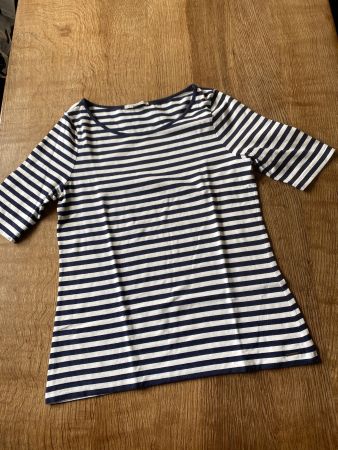 COMMA T-SHIRT GR.M/40  blau/weiß gestreift maritin