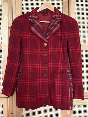 Woll & Kaschmir Blazer, Rot kariert