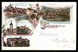 Litho Baden, Generalansicht, Schartenfel