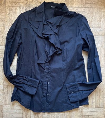 Black cotton blouse size S