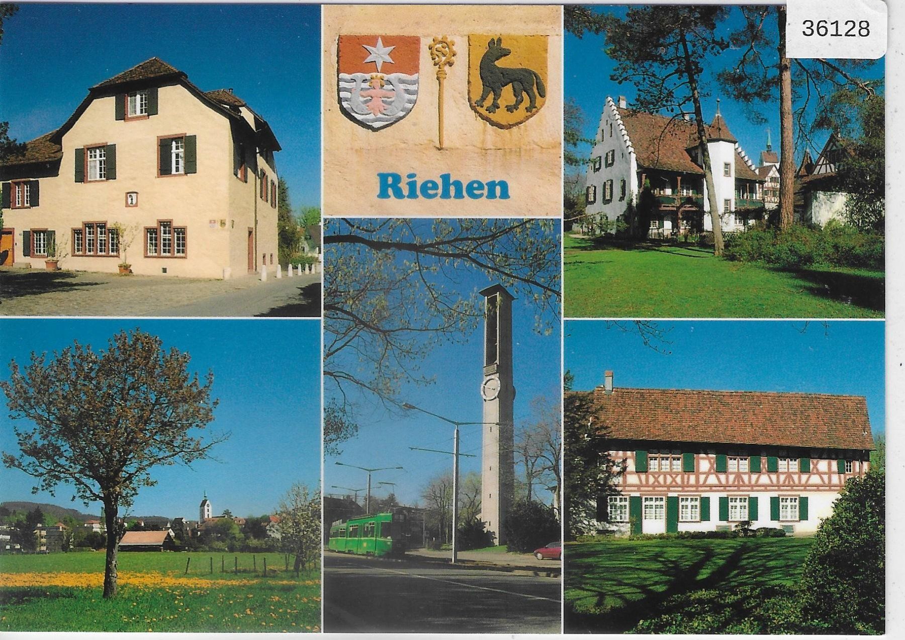 Cartoline postali: Riehen BS - Multiview – Usato da Ettingen venduto da Kartenplanet