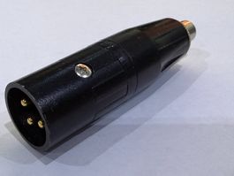 Audio XLR-Adapter, Cinch-Buchse zu XLR-Stecker, Schwarz