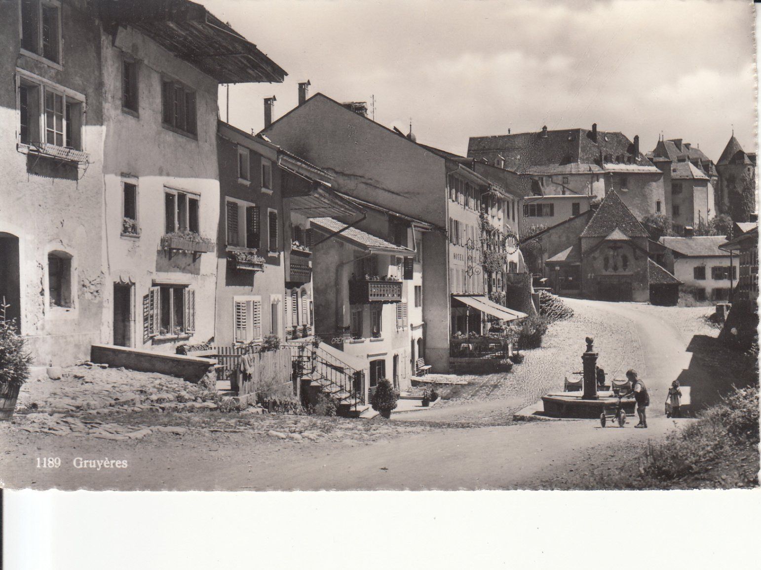 Cartoline postali: Gruyères ca. 1950 – Usato da Bürglen TG venduto da StampGraf