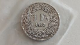 1 Franken 1913, Silbermünze Schweiz, (WA5-6)
