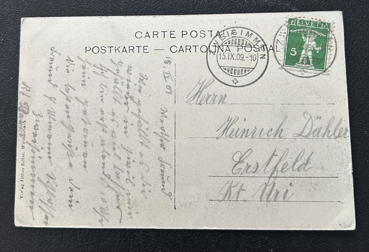 Cartoline postali: Zweisimmen Forellensee – Usato da Horw venduto da Tellbub 1