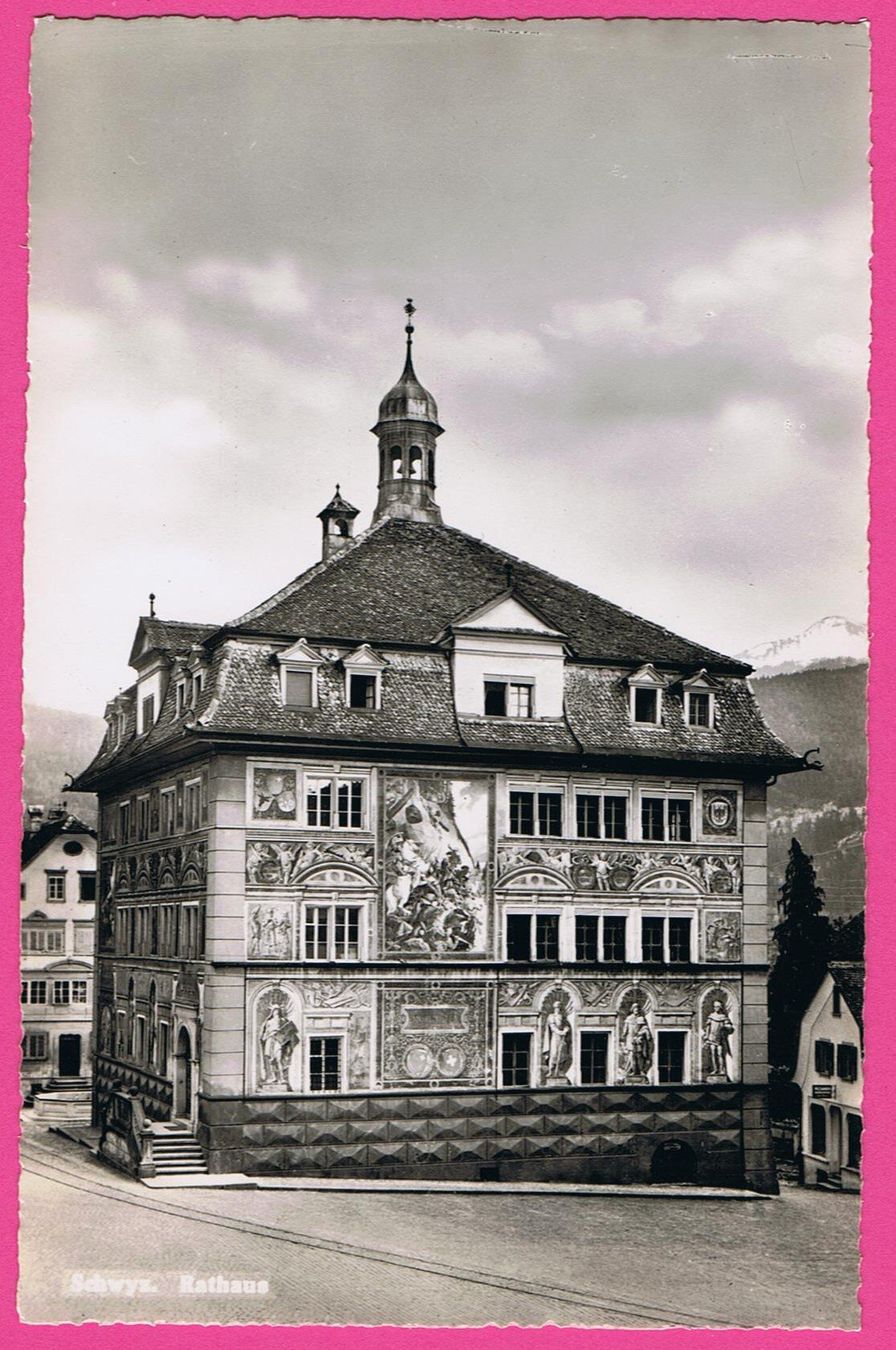 Cartoline postali: Schwyz Rathaus – Usato da Einsiedeln venduto da dillie
