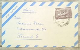 TR69 Enveloppe + Timbre Argentine 1957