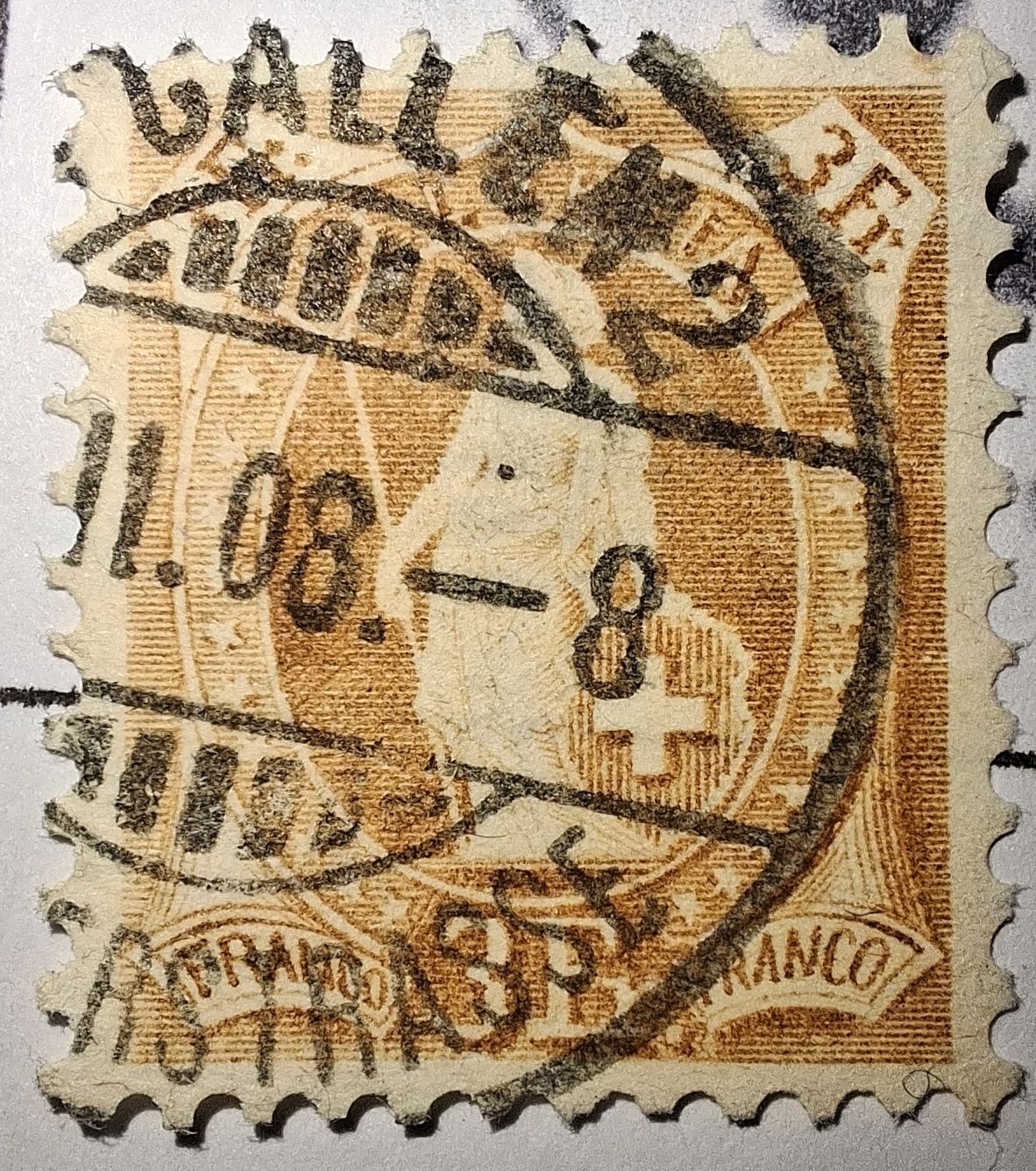 Tutti i francobolli: Stehende Helvetia 100B Kat. 140.- – Usato da Balgach venduto da SIMEON27