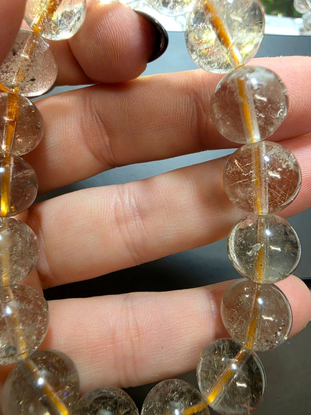 Minerali & Pietre curative: Gold Rutil Armband 12.2mm – Nuovo (secondo la descrizione) da Matzingen venduto da Shay_Crystalz 1