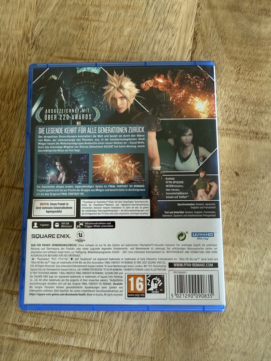 Giochi: Final Fantasy VII 7 Remake Intergrade PS5 – Nuovo (secondo la descrizione) da Gibswil venduto da Oidus 1