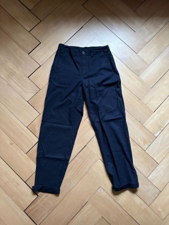 UNIQLO - Leinen-Baumwolle Hose dunkelblau XS