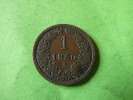 Oesterreich 1860 A, 1 Kreuzer