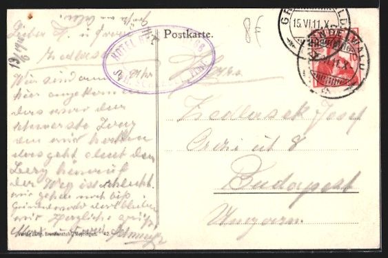 Cartoline postali: Grosse Scheidegg, Hotel Scheidegg mit G – Usato da Berlin venduto da bartko-reher 1