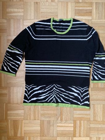 Gerry WEBER Pullover Tiger Viscose schwarz NEU 42 weiss