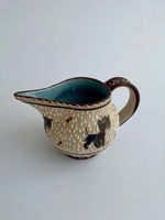 Pot à lait vintage Volpi Deruta chiens céramique