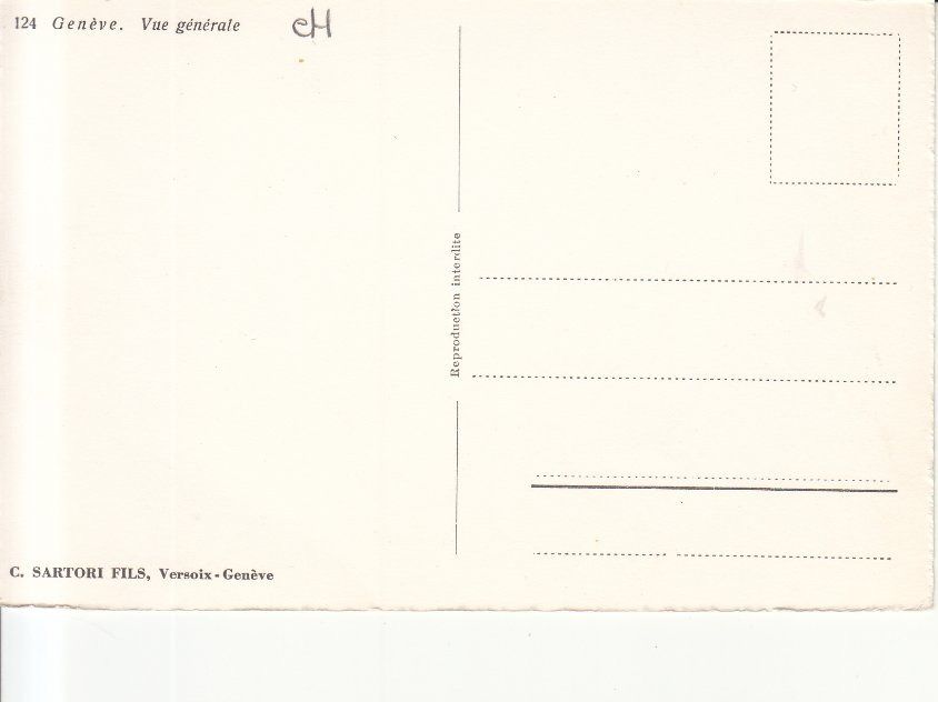 Cartoline postali: Genève ca. 1950 – Usato da Bürglen TG venduto da StampGraf 1