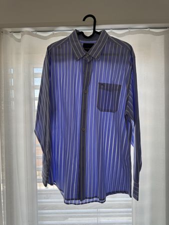 Tommy Bahama Blue Striped Shirt - Men's Large - Spring!