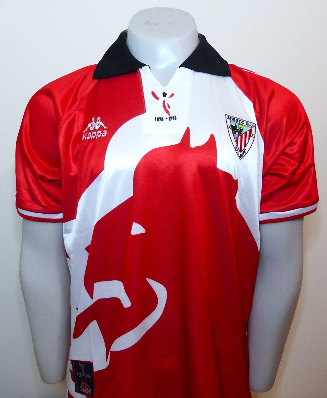 Kappa Canottiere & Pantaloni: Athletic Bilbao, 1997-1998, spécial centenaire, taille L – Usato da Bussigny venduto da Wear_Your_Football