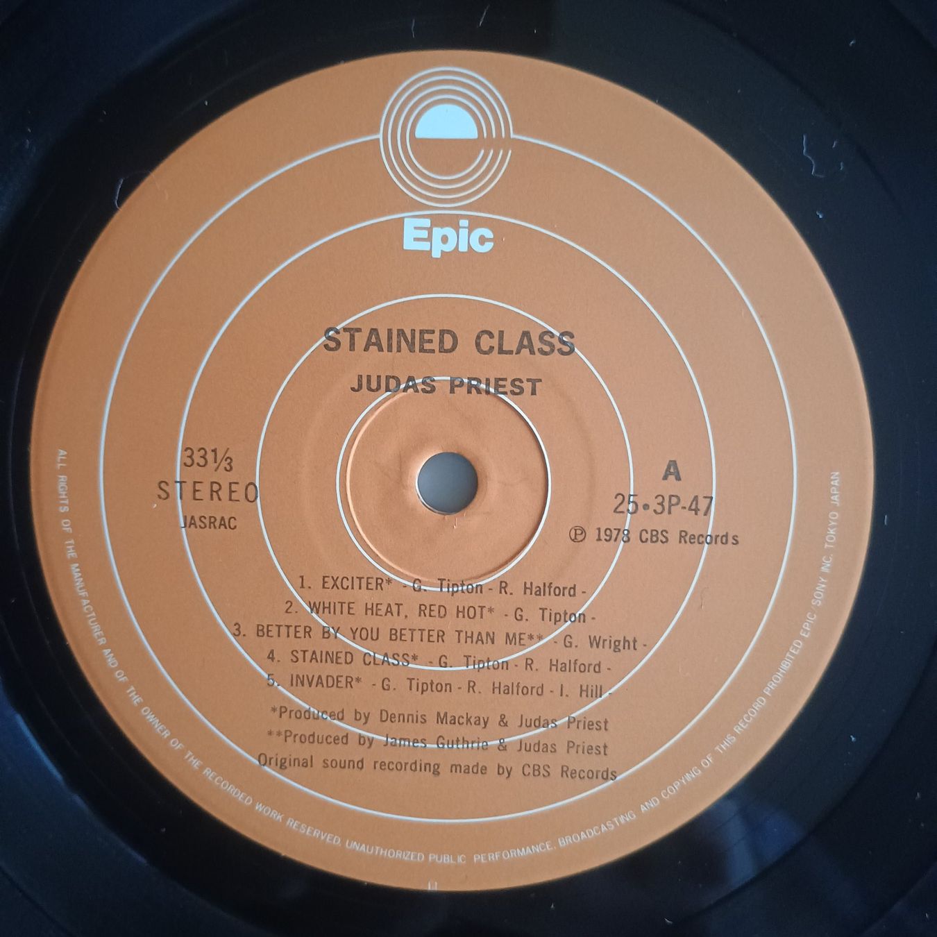 Dischi in vinile: Judas Priest - Stained Class LP JP-1979 REISSUE VG+++/VG+++ – Usato da münchenstein venduto da karl_heinz_krasser 2