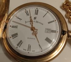 Jacques du Manoir Taschenuhr Goldfarben mit Kette