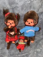 Monchhichi Familie 4 Figuren guter Zustand