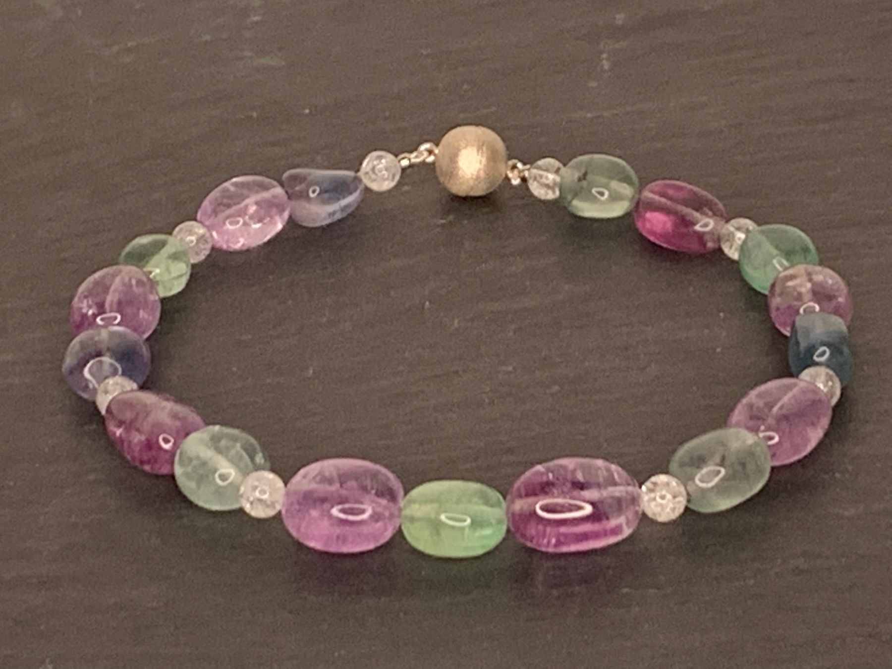 Catenine: Amethyst, Calcite & Bergkristall Halskette Silber – Nuovo e nell'imballaggio originale da Rüschlikon venduto da ThereseJewelryDesign