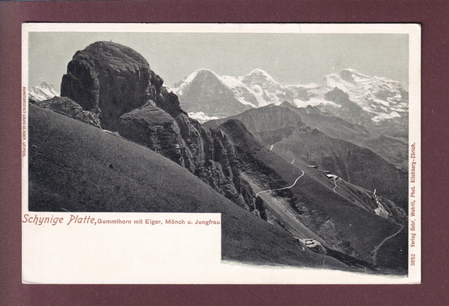 Cartoline postali: SCHYNIGE PLATTE - Gummihorn – Usato da Pully venduto da nicecards