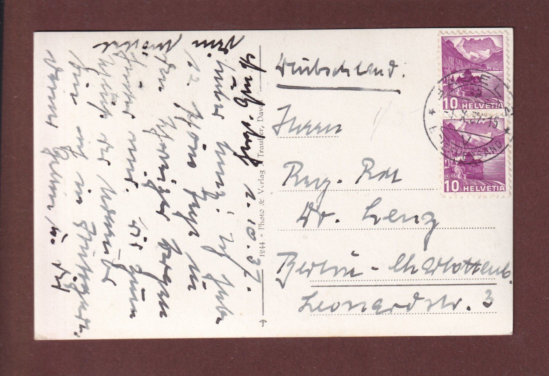 Ansichtskarten: DAVOS - Parsennbahn - 1937 – Gebraucht aus Pully von nicecards 1