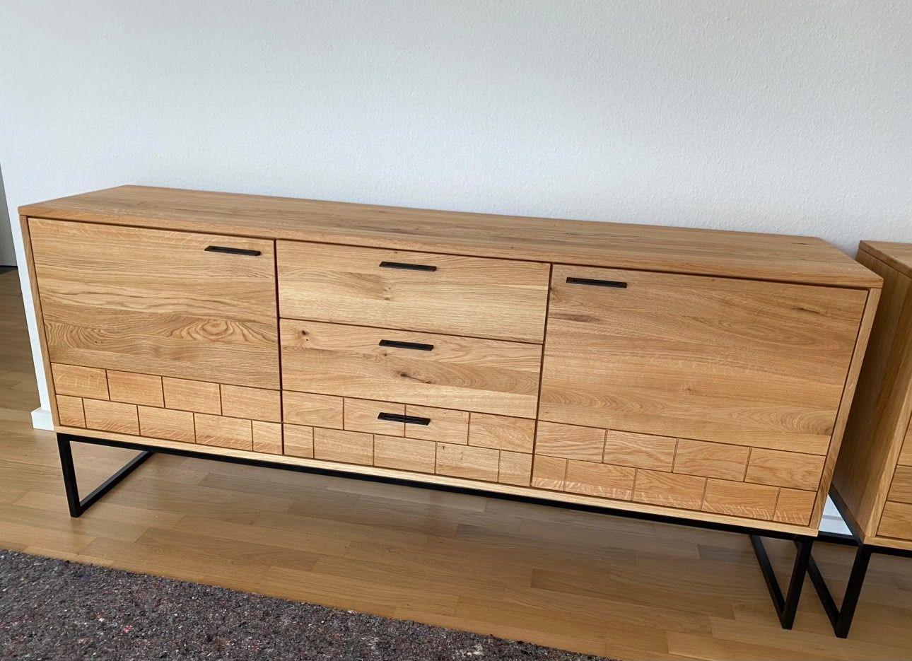 Credenze: 2x Sideboard Eiche massiv, geölt mit Metallgestell - TOP! – Usato da Schupfart venduto da scarysunny88 5