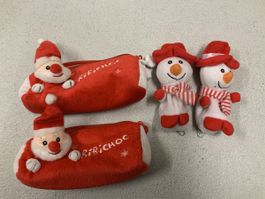 Schönes Weihnachtsset 4 Etuis Schneemänner