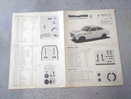 Datsun Sunny 1200 (K)B110 Sports option Katalog Brochure