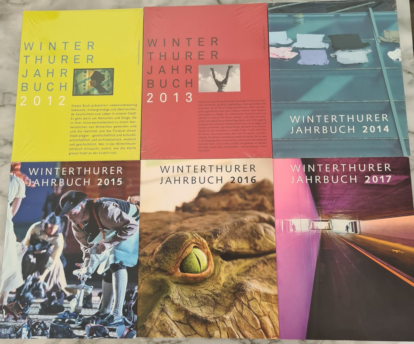 Libri: 6x Winterthurer Jahrbuch 2012/2013/2014/2015/2016/2017 – Nuovo e nell'imballaggio originale da Winterthur venduto da bibummi