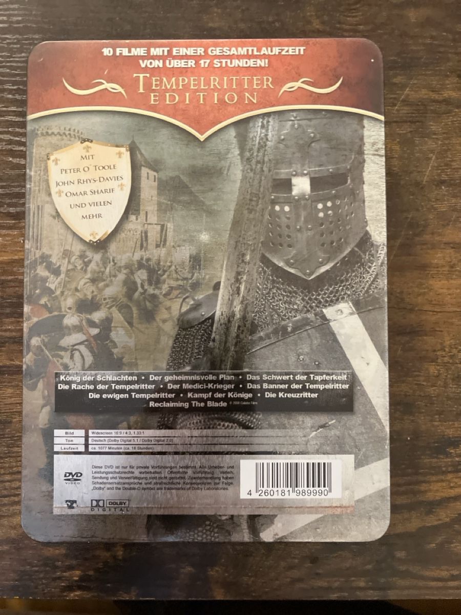 Tutti i DVDs: Tempelritter Edition DVD – Usato da Glarus venduto da Jhuber78 1