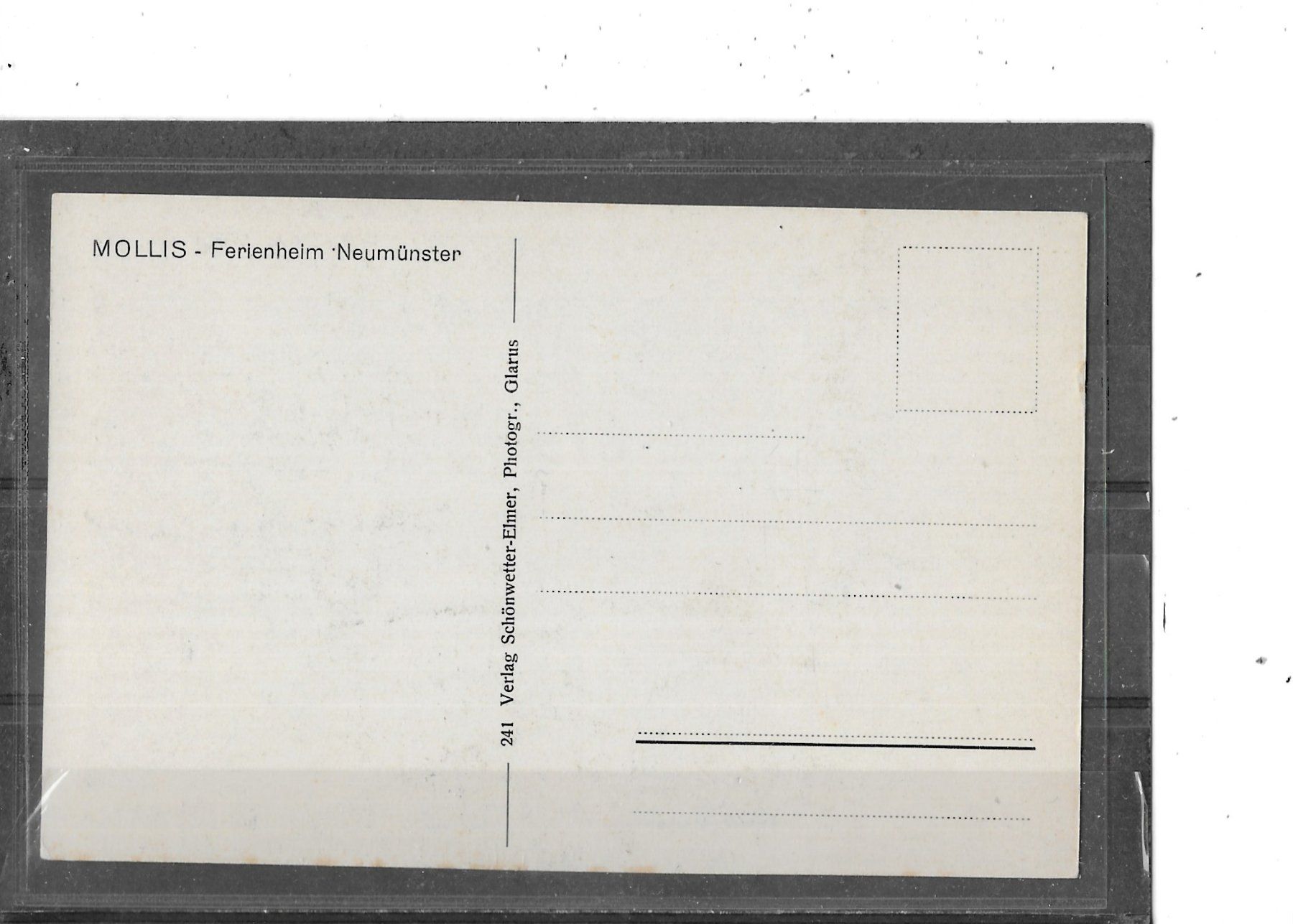 Cartoline postali: GL Mollis Ferienheim Neumünster – Usato da Schocherswil venduto da Wilare 1