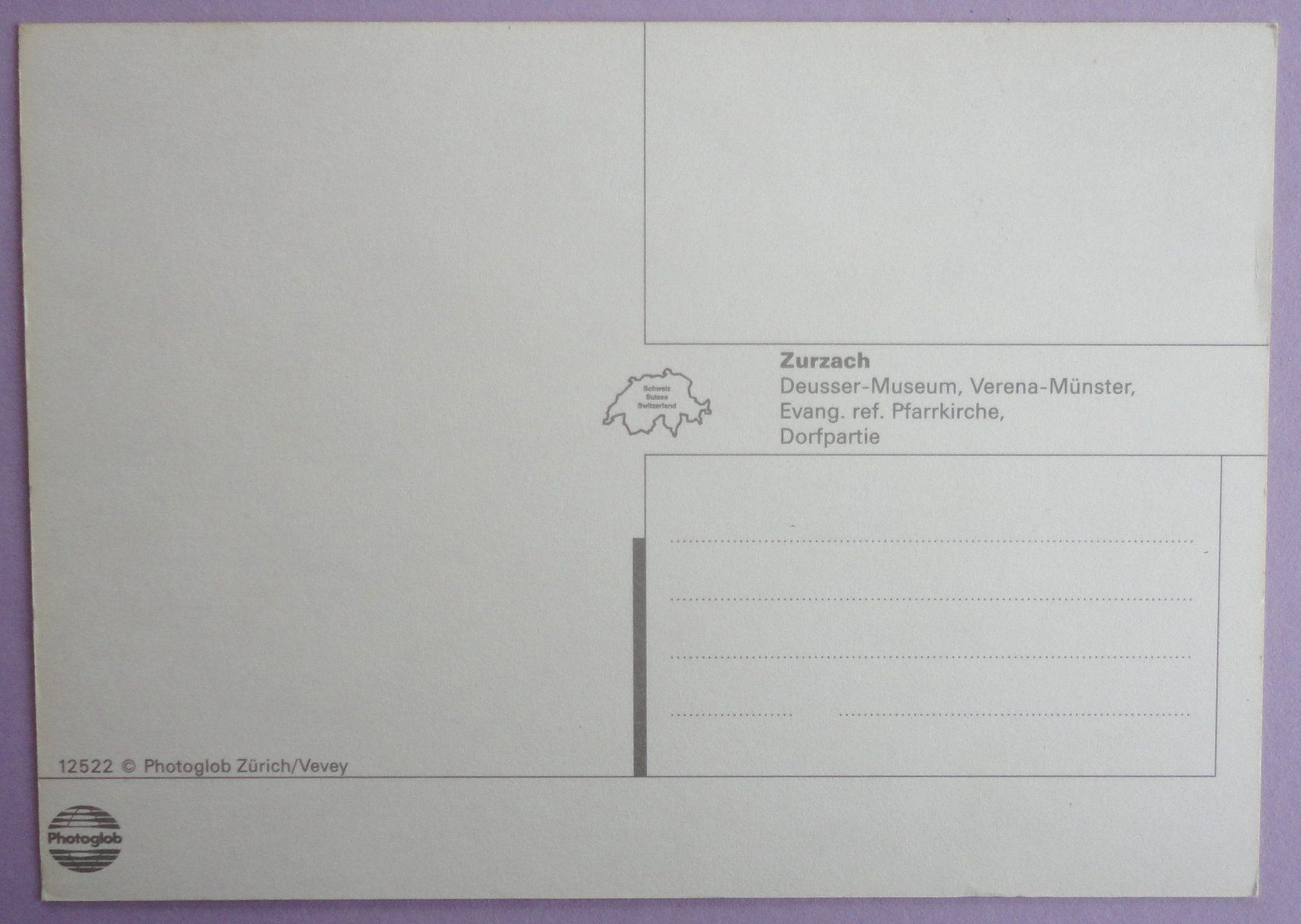 Cartoline postali: Zurzach – Usato da Fétigny venduto da Billy2miny 1